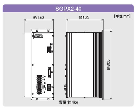 SGPX2-40 main dimensions