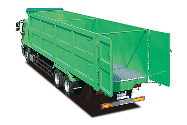 Conveyer System Equipped Transporter SLIDE DECK (Slide Deck — Transportation without Dumping) 