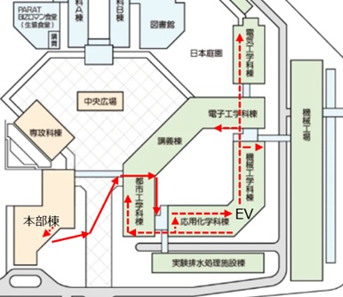 実証実験における配送ルート