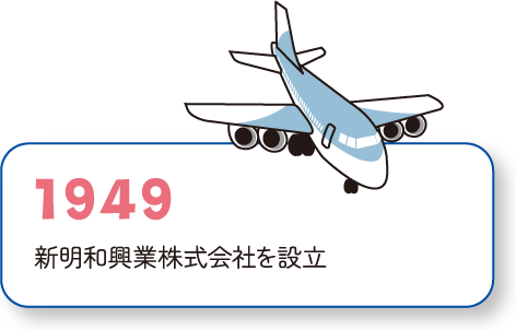 1949 新明和興業株式会社を設立