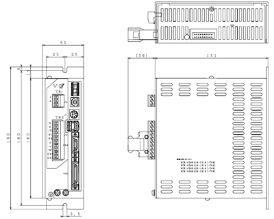 SVC051A1/SVC101A1/SVC201A2 外形寸法図