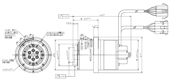 エアスピンドル [SPM28型] 主要寸法図