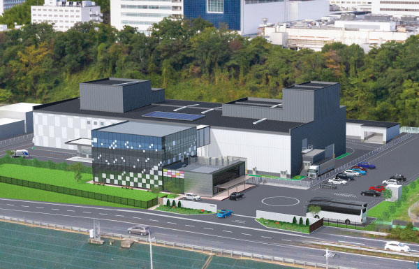 Artist&#39;s rendering of the Yamabe/Northwestern Prefecture Wide Area environmental Sanitation Association Material Recycling Promotion Facility