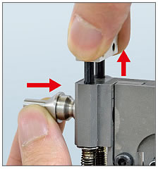 Photo of one-touch nozzle replacement