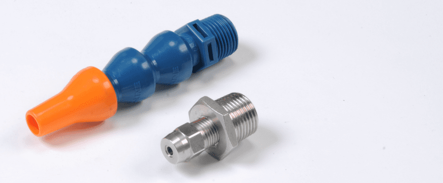 Illustration: Nozzle for roots blower (φ9.5) and Nozzle for air blowing (φ3)