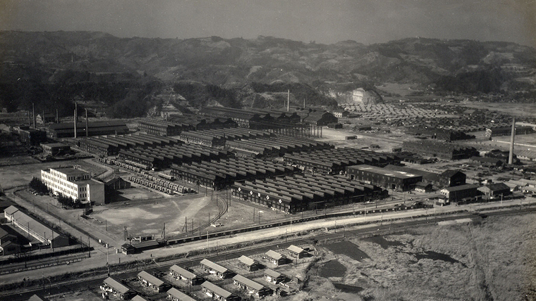 1954年3月：当時の本社工場全景