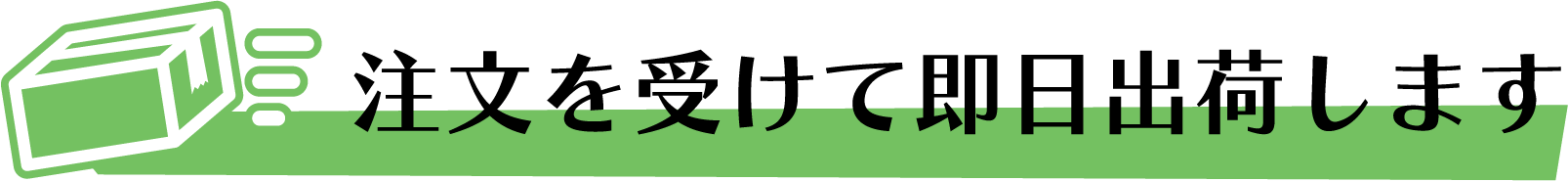 注文を受けて即日出荷します